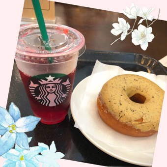 パッションティーとアールグレイミルククリームドーナツの組み合わせ