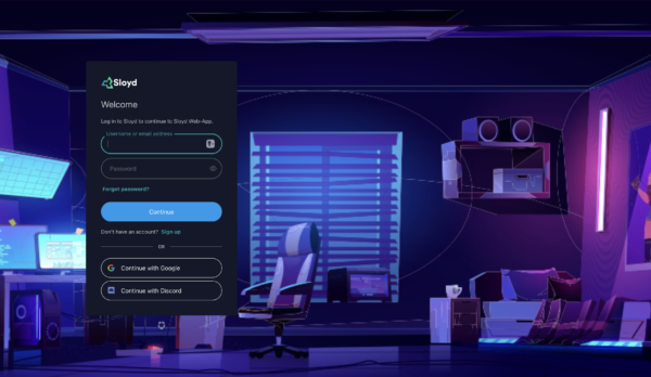 3Dモデル生成ツールSloydログイン画面