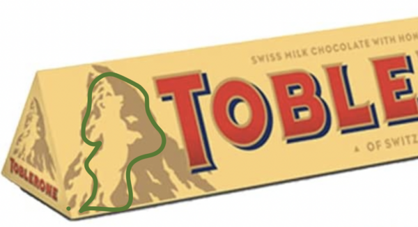 トブラローネ 山にクマが隠れている