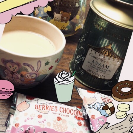 Berries chocolat シュガーバター　とアッサムティー